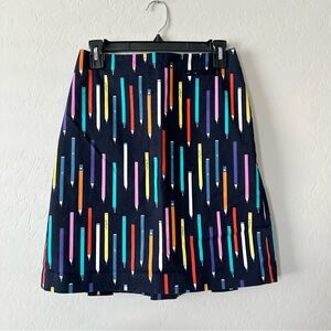 Anthropologie Elevenses VTG Pattern Classic Conversational Pencil Print Skirt